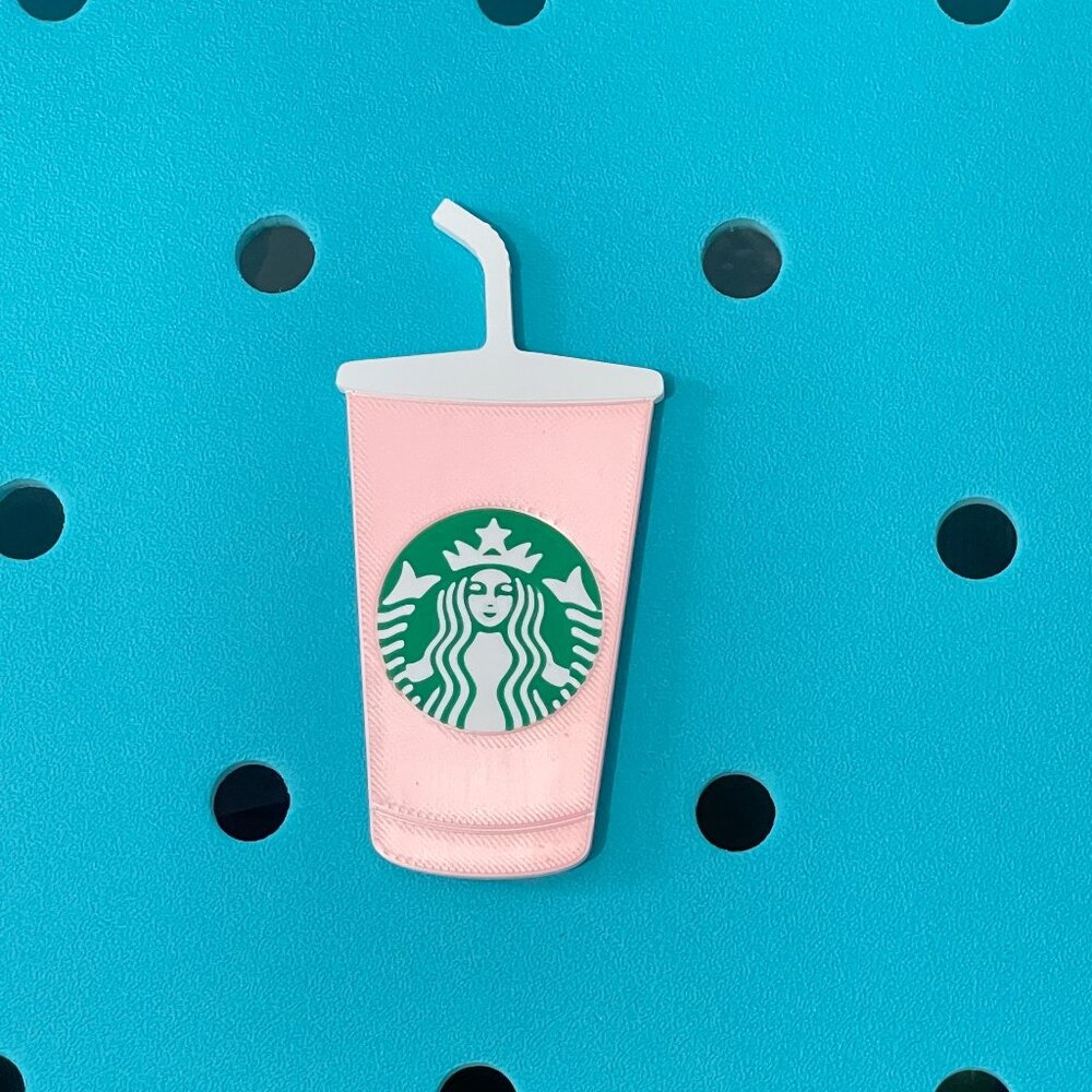 Starbucks Pink Drink Bogg Charm-Starbucks Coffee Bogg Charm-Coffee Bogg Bit
